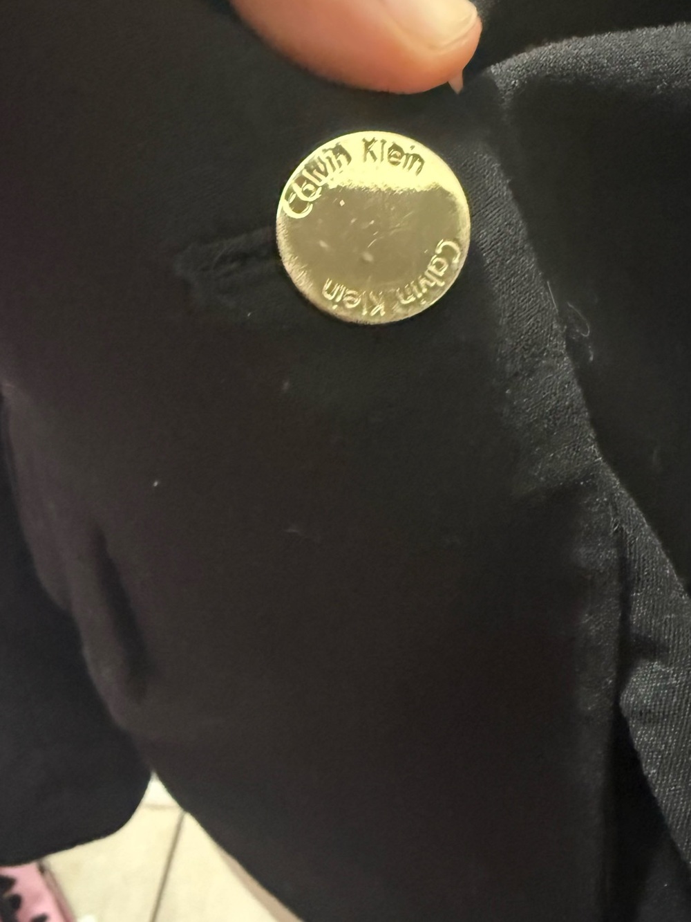 Calvin Klein Black Tailored Blazer with Single Button - Picture 7 of 8